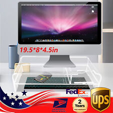 Desktop Clear Acrylic Monitor Stand Riser Computer Laptop Storage Support Stand picture