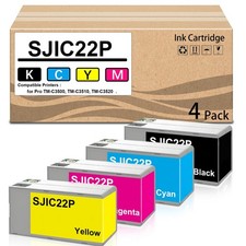 4 Pack SJIC22P Ink Cartridge for TM-C3500 TM-C3510 TM-C3520. picture