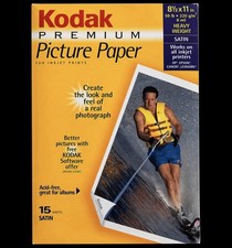 Kodak Premium Inkjet Photo Paper Satin 8.5x11 8mil Heavy 10 Sheets picture