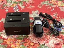 iDsonix Hard Drive Docking Station 2 Dual Bay Cloning USB 3.0 SATA III IDD-U3201 picture