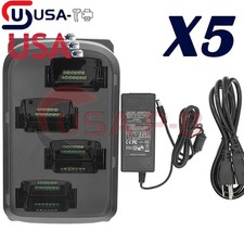 US 5PCS 4-Slot Battery Charger Cradle Charging Base for Zebra MC9300 MC930B 930P picture