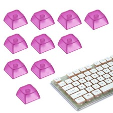 10Pcs XDA Profile Keycap Set PBT Mechanical Numeric Keypads, Clear Purple picture