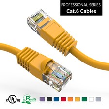 20 Pack of 30Ft CAT6 UTP Ethernet Network Booted Cable 10-100 Feet Yellow picture