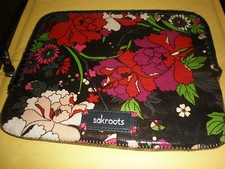 SAKROOTS ARTIST CIRCLE BLACK MULTI COLOR FLOWER POWER IPAD NETBOOK TABLET CASE  picture