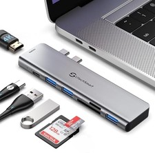 UtechSmart 7-in-2 USB C Hub Adapter, 4K HDMI Gray picture