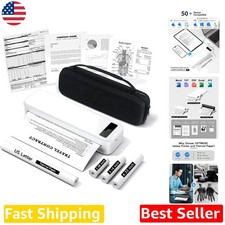 Compact Wireless Thermal Printer: Inkless Travel Device, Case, 4 Rolls Included picture