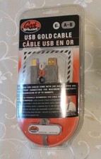 Geek Squad 6' A-B USB Gold Cable New picture