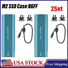 M.2 NGFF SSD SATA to USB 3.2 Type-C Enclosure Case Converter Adapter 2Set US picture