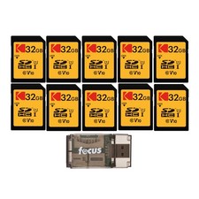 Kodak 32GB Class 10 UHS I U1 SDHC Memory Card 10 Pack USB 2.0 Card Reader FAST picture