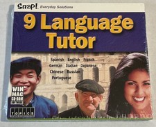 Snap 9 Language Tutor CD-ROM Software Everyday Solutions 2003 New Sealed picture