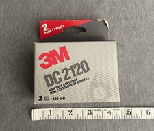 NOS Lot of 2 Vintage 3M DC 2120 Mini Data Cartridge Tape XIMAT QIC-80 120MB picture