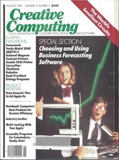 Creative Computing Magazine, January 1985 picture