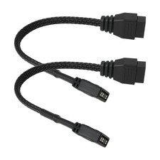 ECSiNG 2Pcs Motherboard Standard ARGB 3-Pin 5V to RGB 4-Pin Fan Adapter 16.5c... picture