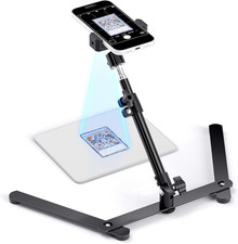 Adjustable Trading Card Scanner Stand with Iron Base & Non-Slip Phone Clamp Perf picture