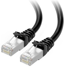 Cable Matters 10Gbps Snagless Shielded Cat 6A Ethernet Cable, 1Ft, Black | S/FTP picture