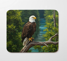 Wild American Bald Eagle Mouse Pad 9.5