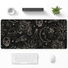 Niniubye Desk Mat Celestial Gothic Sun Moon Skull picture
