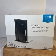 NETGEAR AX1800 4-Stream WiFi Mesh Extender EAX20 WiFi 6 Dual-Band 4 Ports Sealed picture