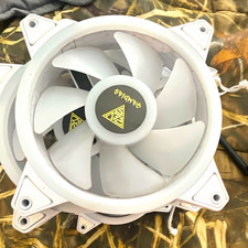 GAMDIAS AEOLUS M2-1204R 120mm White RGB 6-Pin Case Fan 1500RPM (AS-IS, Working) picture