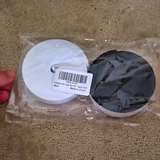 Reusable Self-Locking Hook & Loop Cable Tie Roll 16.4 ft Black/White 2 Pack picture