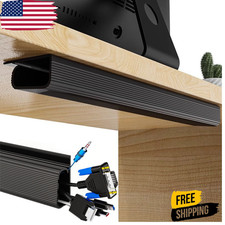 Under Desk Cable Management Tray PVC Wire Organizer Raceway Cord Holder 40cm picture