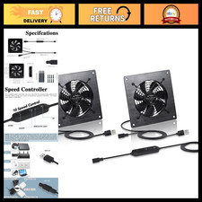 120MM USB Quiet Cooling Fan - 10 Speed Control, Waterproof for Cabinets & Greenh picture