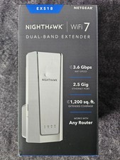 NETGEAR Nighthawk WiFi 7 Dual-Band Extender EXS18 3.6Gbps RJ-45 White/1200sqft picture