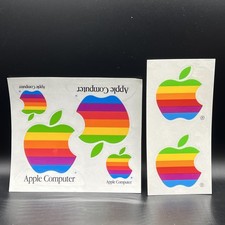 Vintage Rainbow Apple Macintosh Computer Stickers Decals 6 Stickers picture