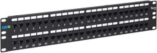 CAT6 Feed-Through Patch Panel with 48 Ports and 2 RMS picture