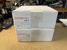 2 x Shoretel IP 230 VOIP Display Telephone Handset & Stand BLK REFB picture