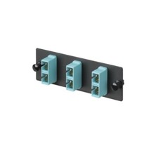 Panduit FAP3WAQDSCZ 3 Fiber SC Duplex Fiber Adapter Panel OM4 Aqua picture