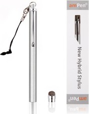 amPen Hybrid Stylus Pen - Interchangeable Hybrid Tip Touchscreen Stylus (Silver) picture