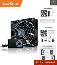Efficient 120mm Airflow Muffin Fan with Controller - Perfect for PCs & Consoles picture