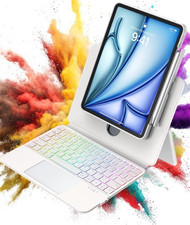 Blosomeet Keyboard Case iPad Pro 13 M4/M5 2025 Clear White picture