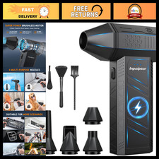 Powerful Cordless Air Duster 130,000 RPM - Adjustable 3 Gear Electric Blower for picture
