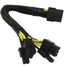 PCIe Splitter Cable 8 Pin Female to Dual 8 Pin (6+2) Male GPU Power Adapter picture