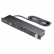 StarTech 8-Outlet Horizontal Rack Mount Metered PDU, 8ft Power Cable picture