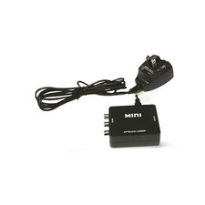 Composite RCA to HDMI Adapter Box Up Scaler 1080P with Power Supply - Black picture