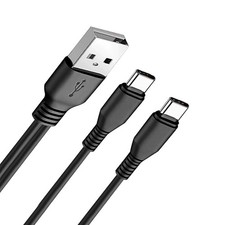 3 FT 2 in 1 USB C Splitter Cable USB A to Dual Type C Fast Charging Cord USA picture