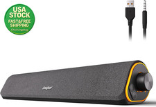 R50 Bluetooth PC Soundbar USB Powered Speaker with LED Lights Dark Grey picture