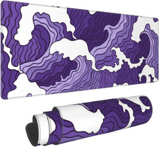 Japanese Purple Wave Large Mouse Pad XL Extended Gaming Mouse Pad Mat Desk Pad w picture