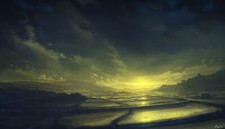 Landscape sunset sky clouds Custom Gaming Mat Desk picture