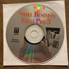 Small Business Legal Pro 3 Compact Disc CD 1997 Windows & Mac PCs Nolo Press VTG picture