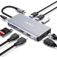 Lasuney Triple Display 10 In 1 Usb Type C Hub To 2 Hdmi Displayport Pd3.0 picture