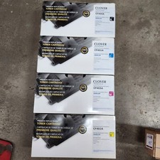 CLOVER Toner Cartridges Lot (4) 410A / CF410A/CF401A/CF402A/CF403A Toner picture
