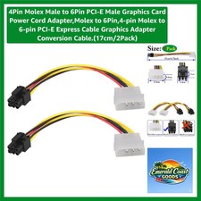 4Pin Molex Male to 6Pin PCI-E Male Graphics Card Power Cord Adapter,Molex to ... picture