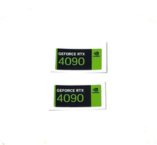 2 pcs fits NVIDIA GEFORCE RTX 4090 Sticker  Label Decal Case Badge 24mm x 12mm picture