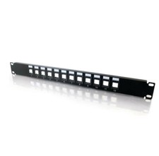 C2G 12-Port Patch Panel - Blank 1U Keystone Panel For Ethernet Cables 03857 NEW picture
