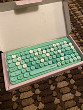 UBOTIE Bluetooth Colorful Retro Typewriter Flexible 84Keys Design Keyboard picture
