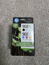 Genuine 902 XL Black & 902 Standard Color C/M/Y 4 Pack (Exp April 2024) Sealed picture
